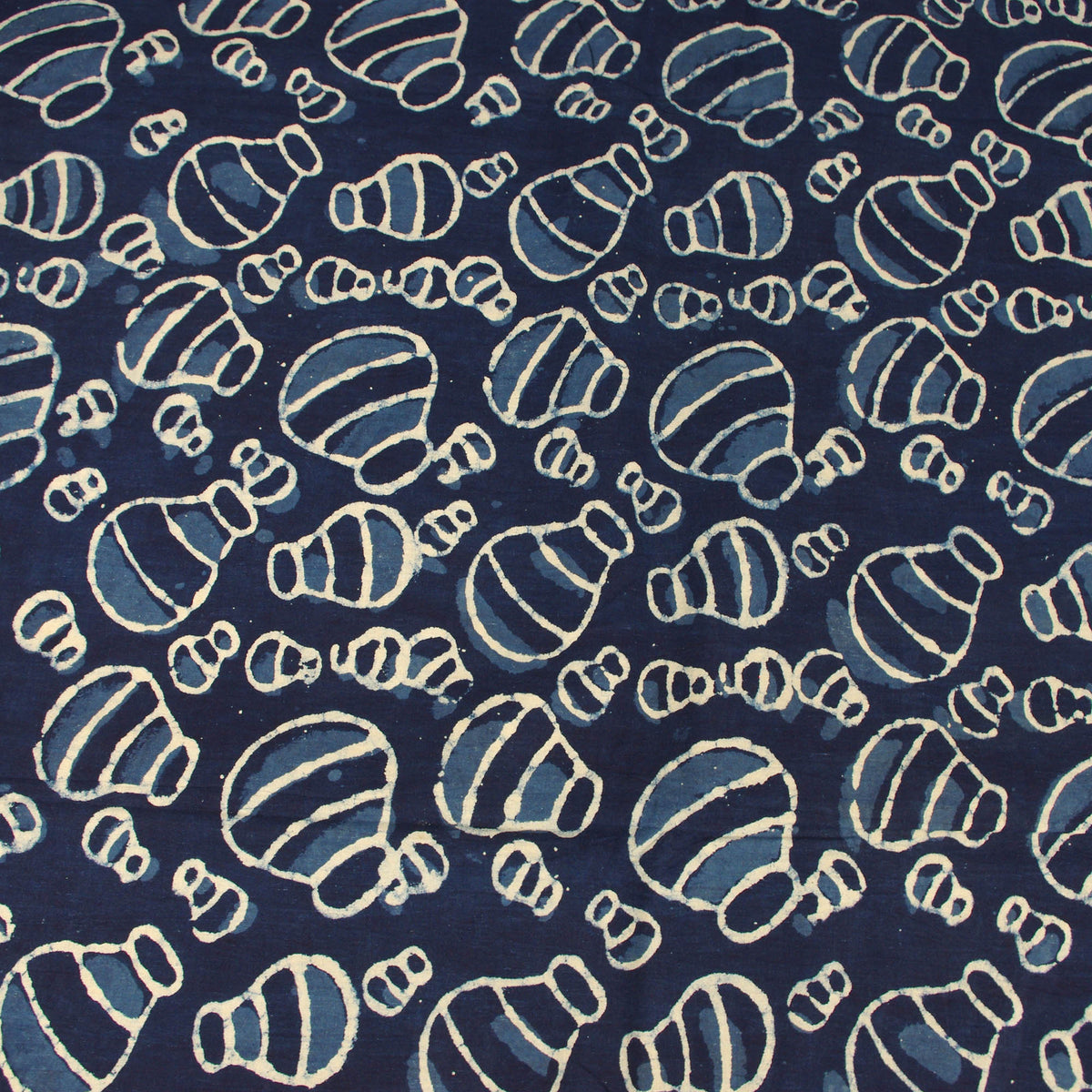 Block Print Fabric - Indigo Indian Art- Design 577
