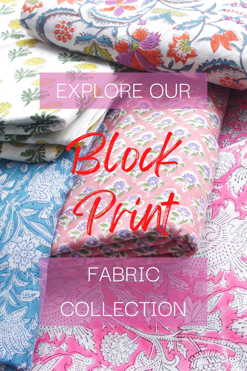 Block print fabric collection
