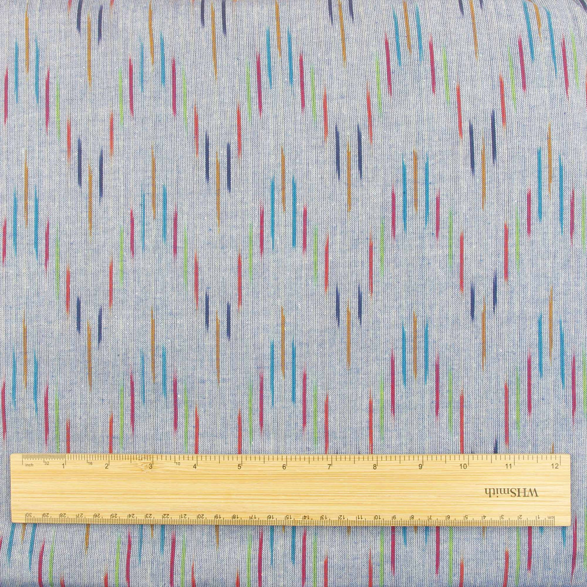 Ikat handgewebtes Baumwollgewebe-Design – schwarz mit gelb-weißen Webarten