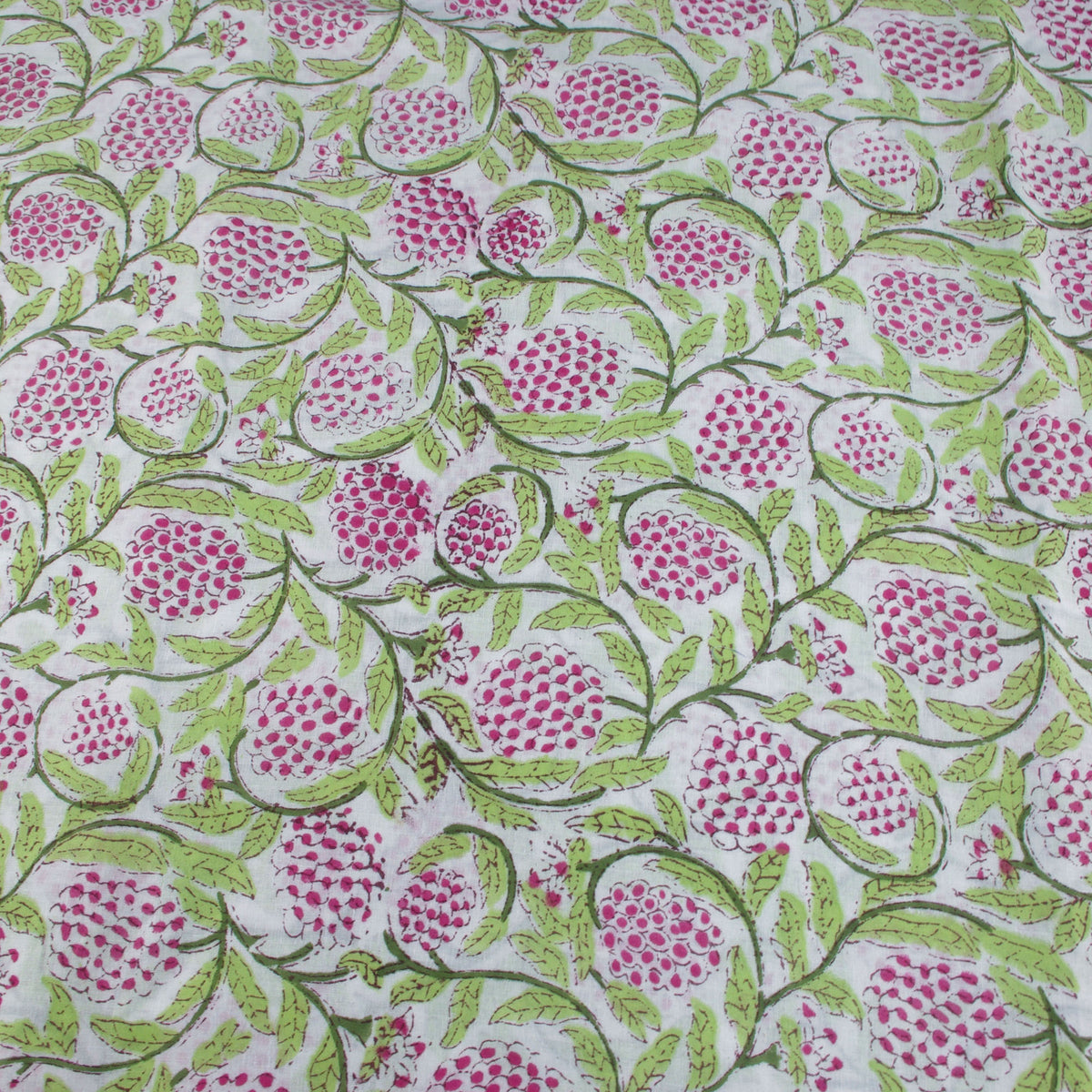 Indian Hand Block Print Grapes 100% Baumwolle Damen Kleid Stoff Design 149