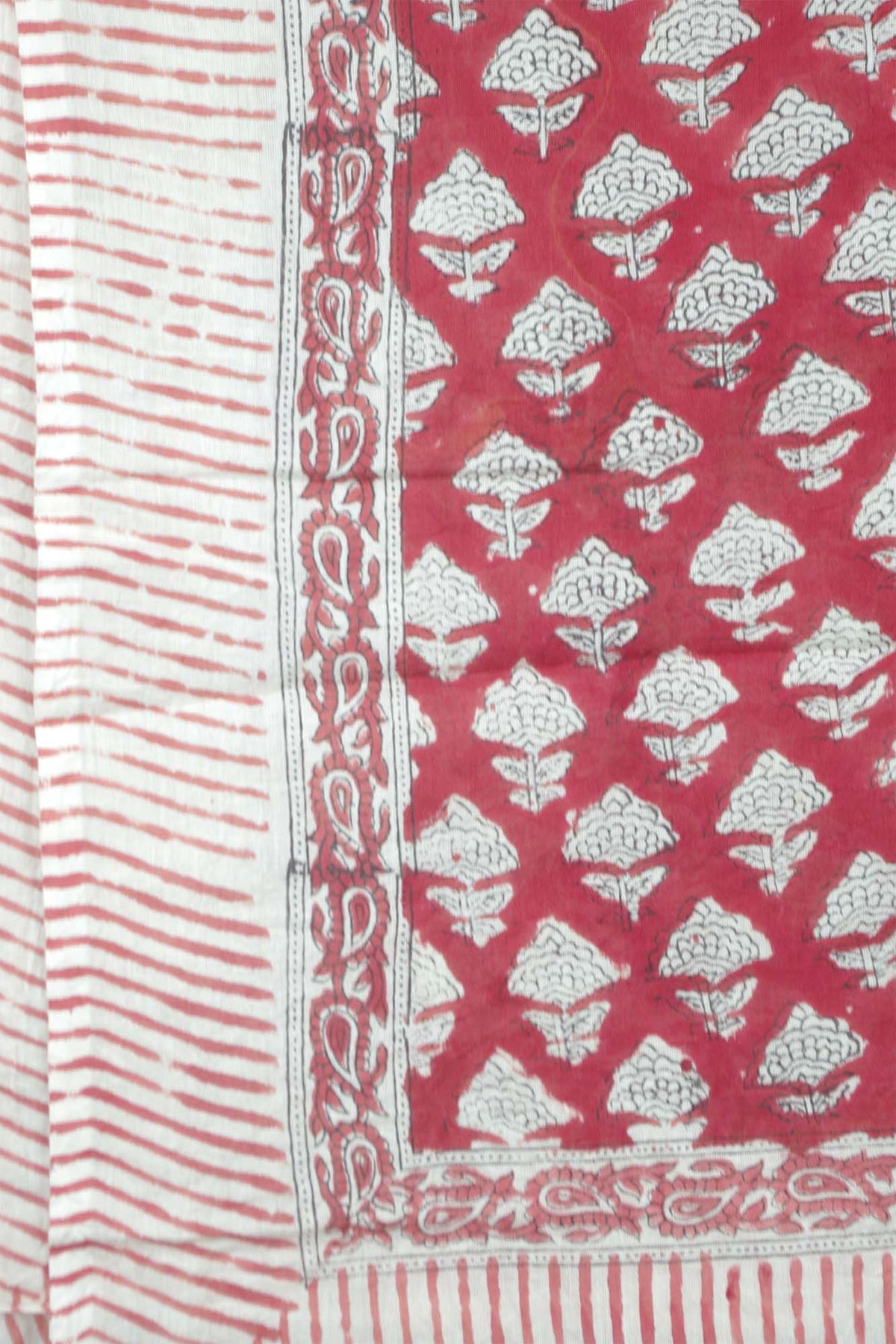 Beach Coverup Sarong Pareo -Red White Floral Buti