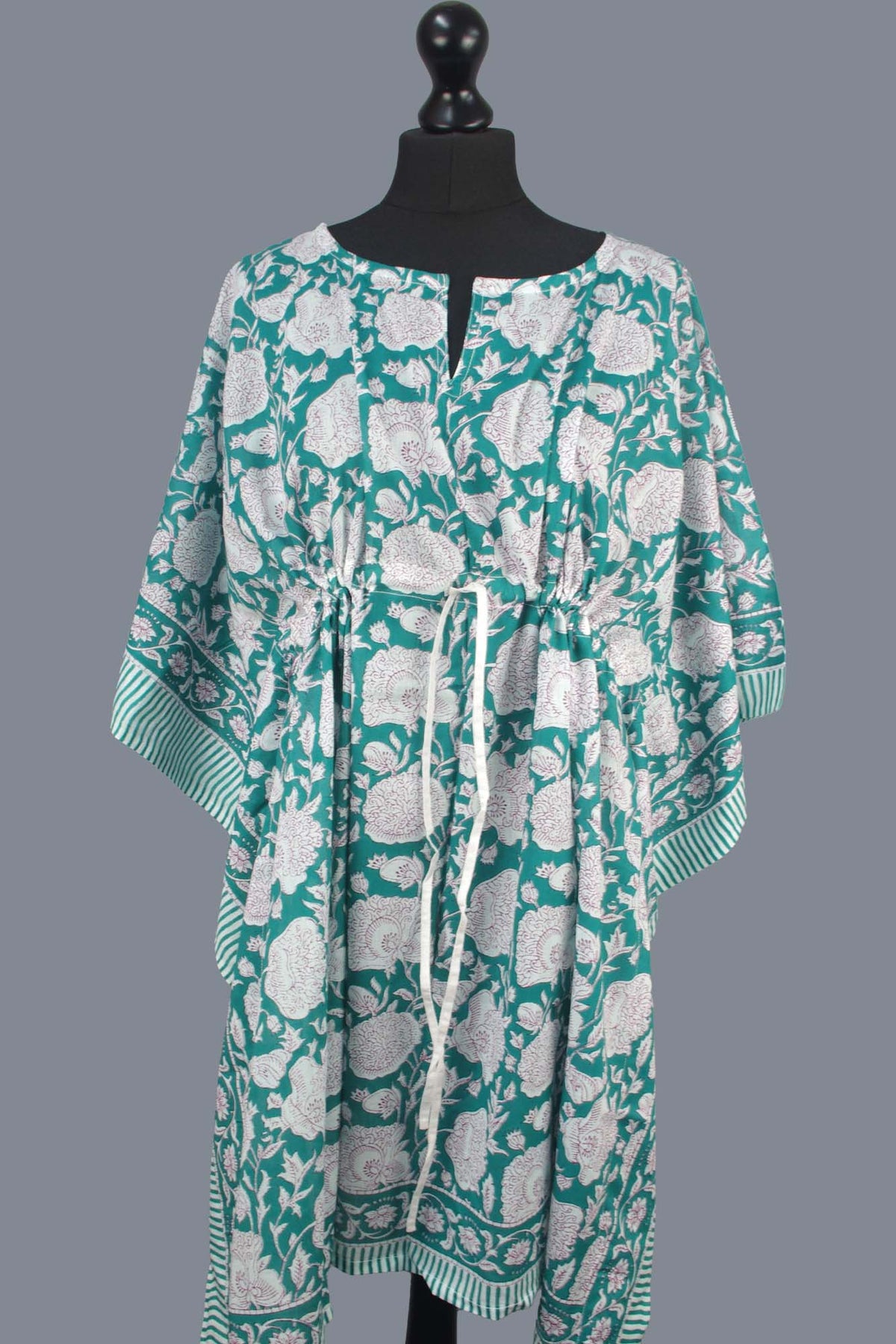 Kurze Kaftans aus Baumwolle - Rosa Paisley