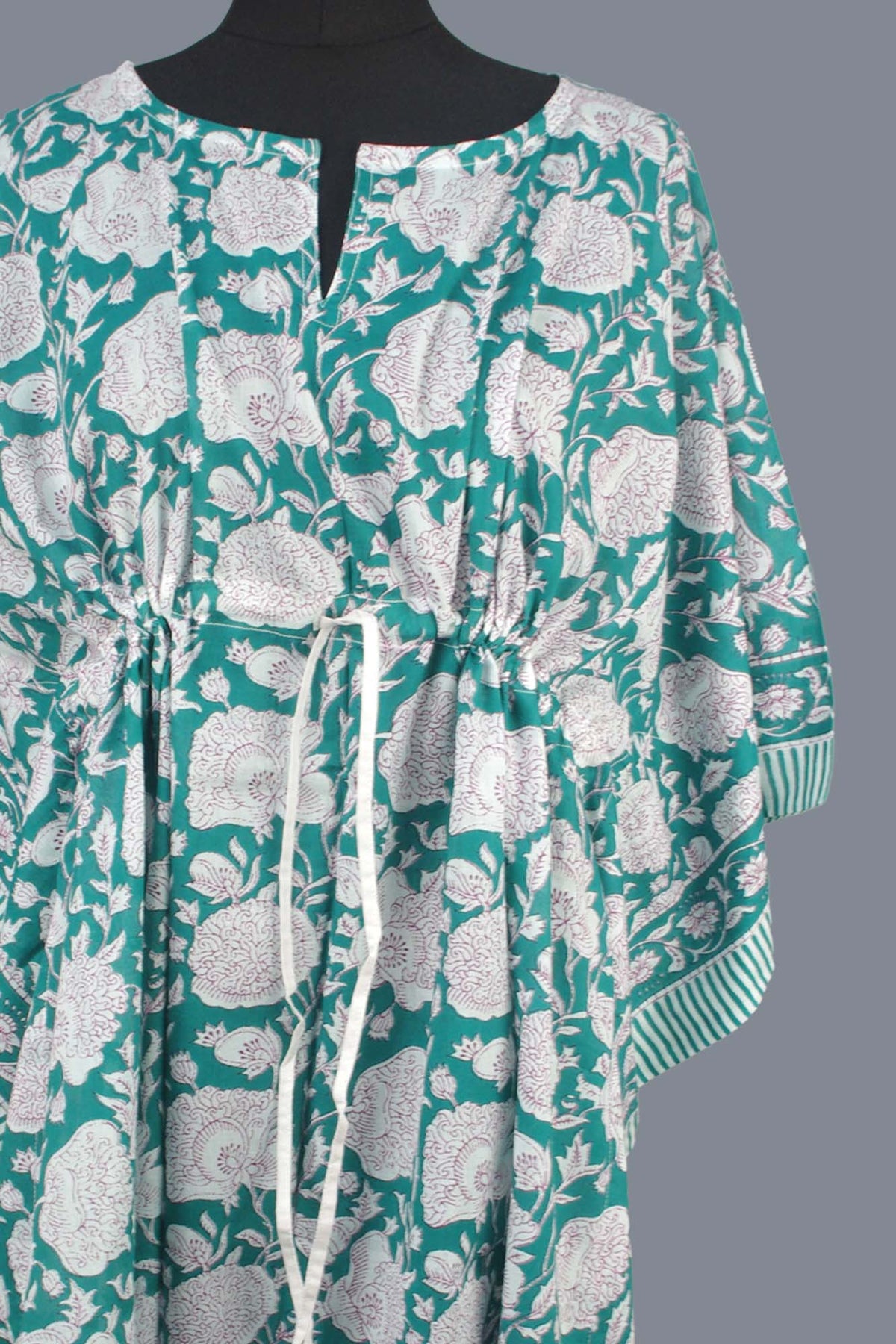 Kurze Kaftans aus Baumwolle - Rosa Paisley