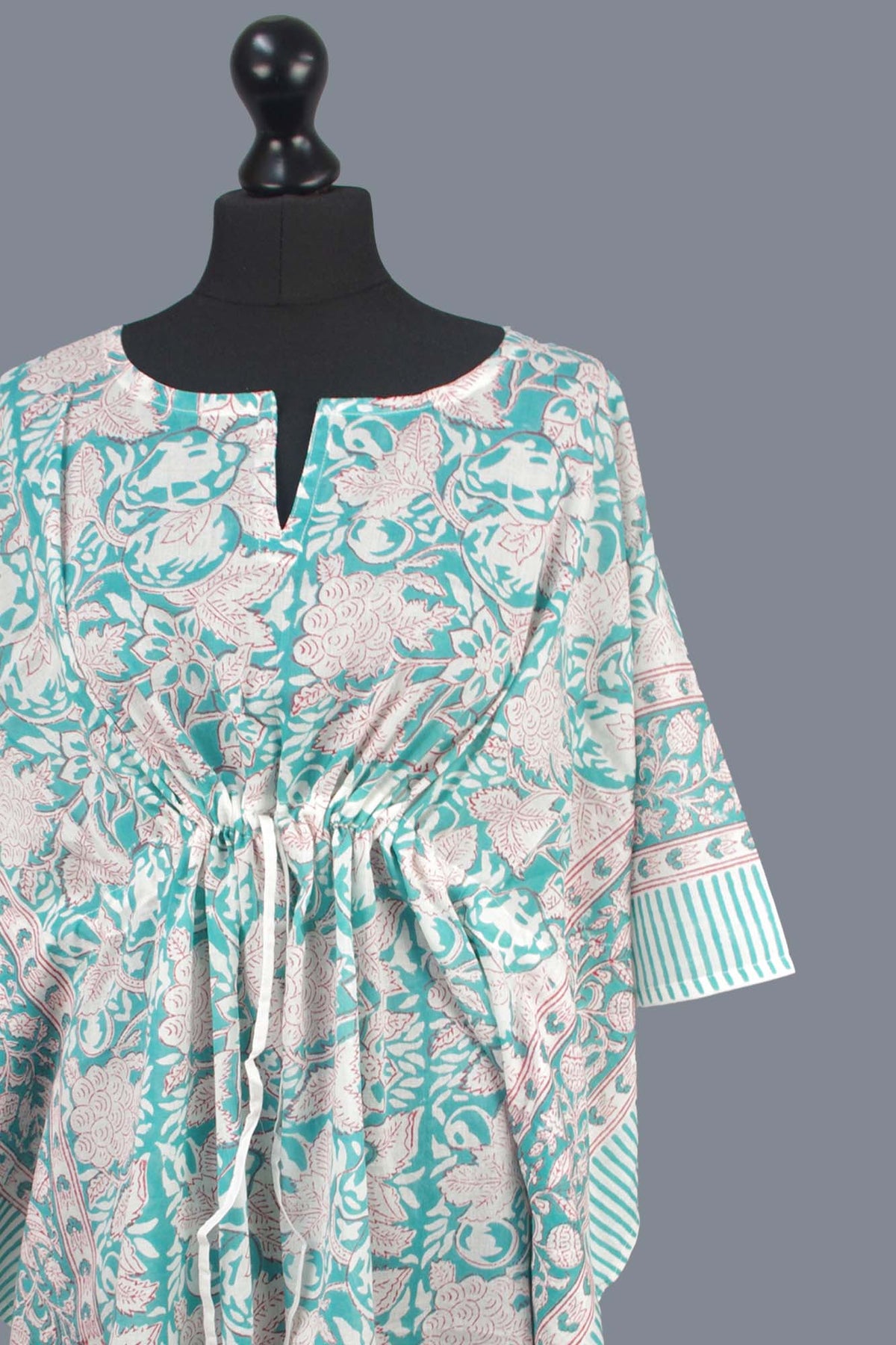 Kurze Kaftans aus Baumwolle - Rosa Paisley