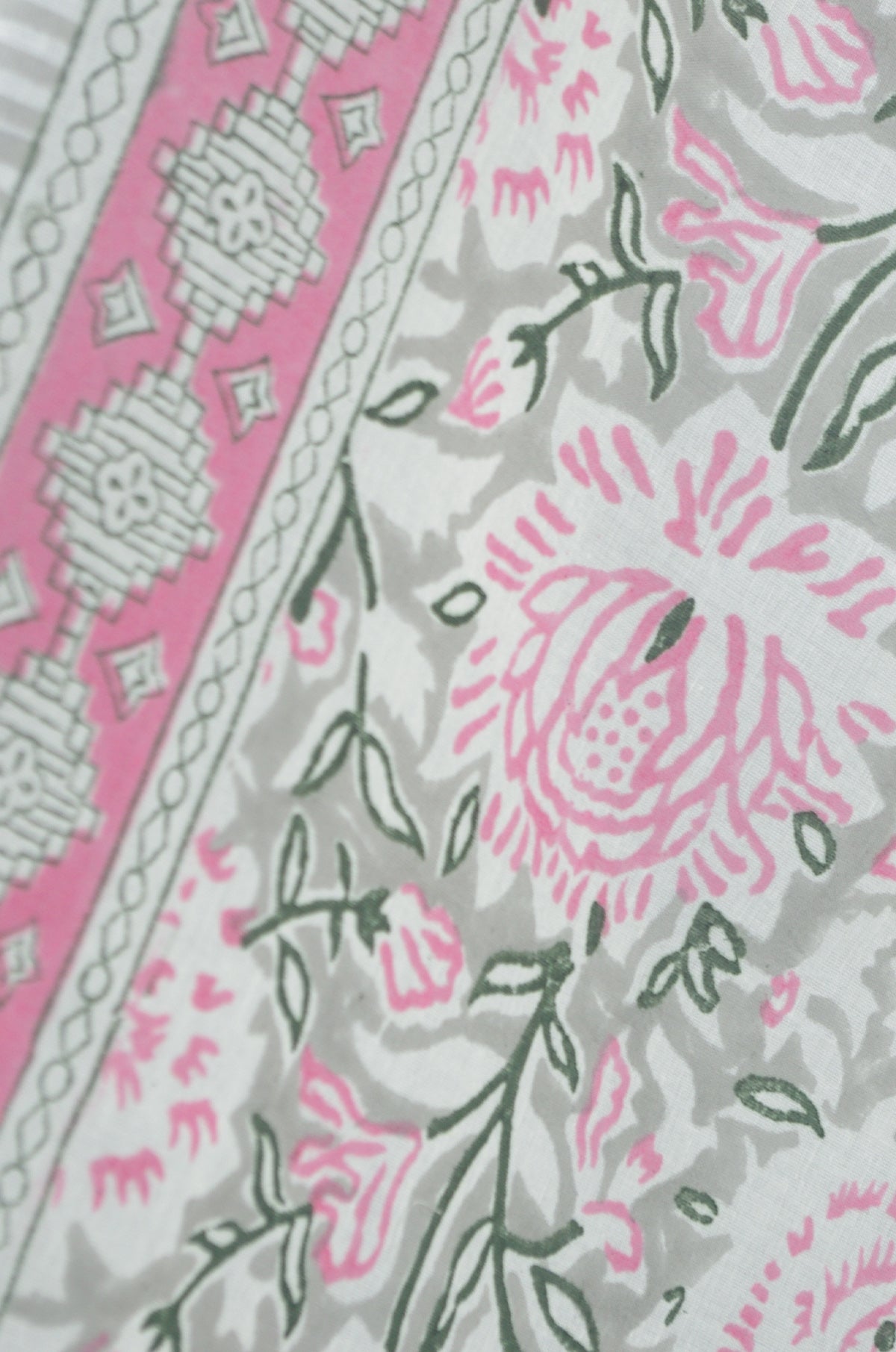 Strandüberwurf Sarong Pareo - Hellgraues Blumenmuster