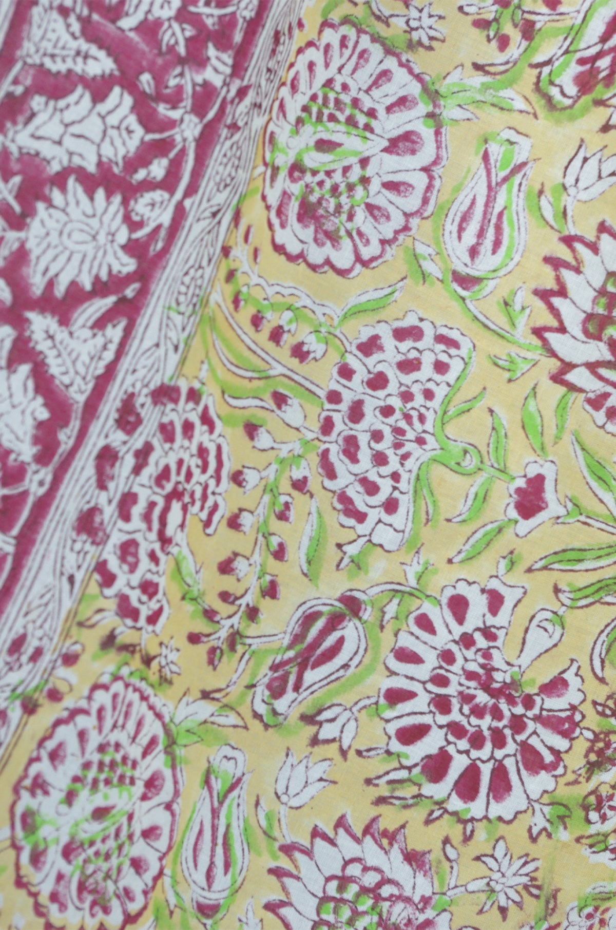 Beach Coverup Sarong Pareo - Red Flowers On Yellow