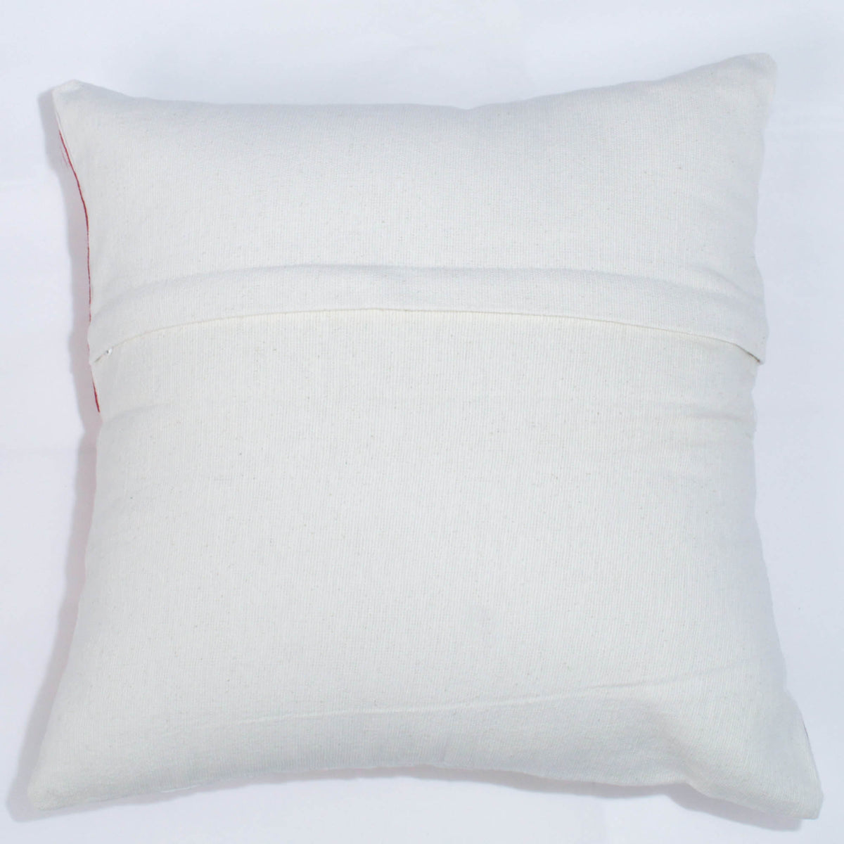 Suzani Woolen Embroidered Cotton Cushion Cover 18''- White