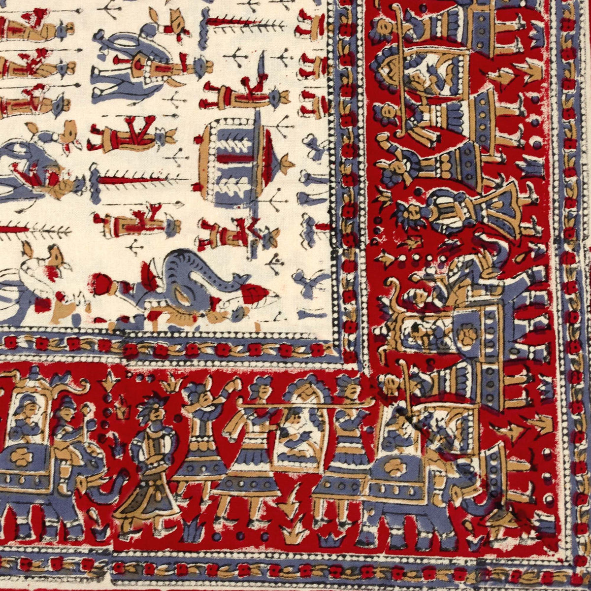 Traditional Elephant Print On Beige Rectangle Tablecloth Table Cover