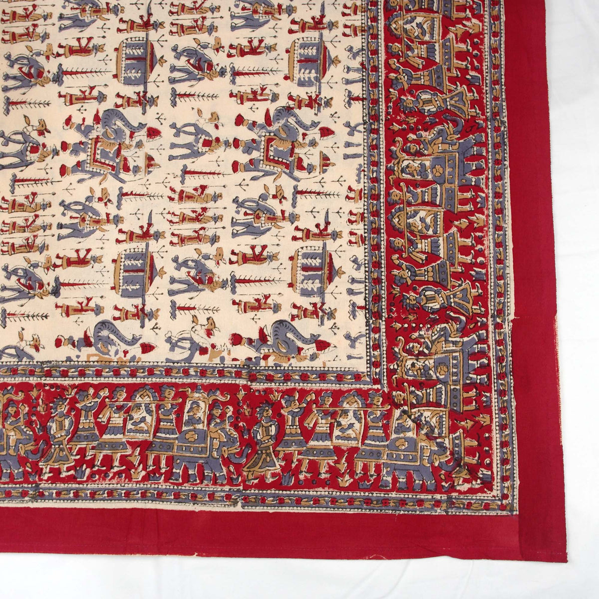 Traditional Elephant Print On Beige Rectangle Tablecloth Table Cover