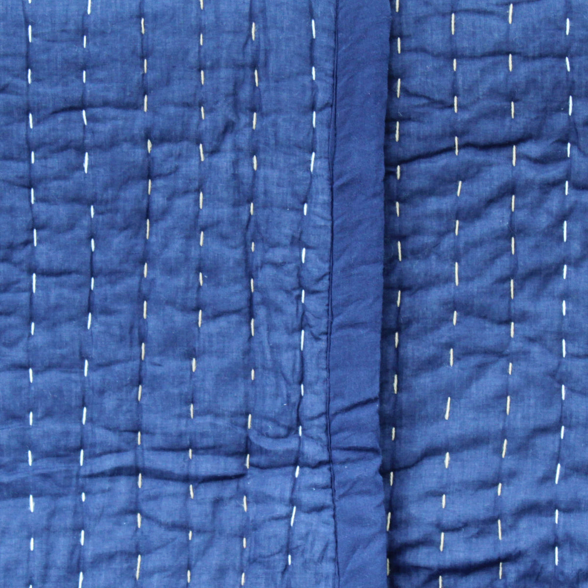 Indigoblaue Baumwolle gesteppte weiche Baby-Kantha-Steppdecke