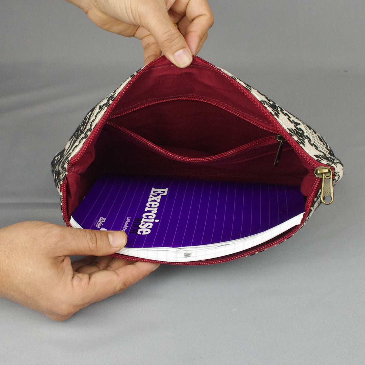 Boho Handloom Weave Clutch Bag - Mehrfarbig gestreift