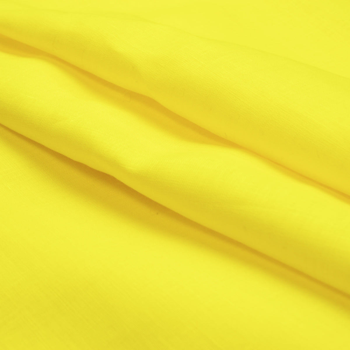 Washed Plain Pure Linen Fabric (Width 58'') - Lemon Yellow