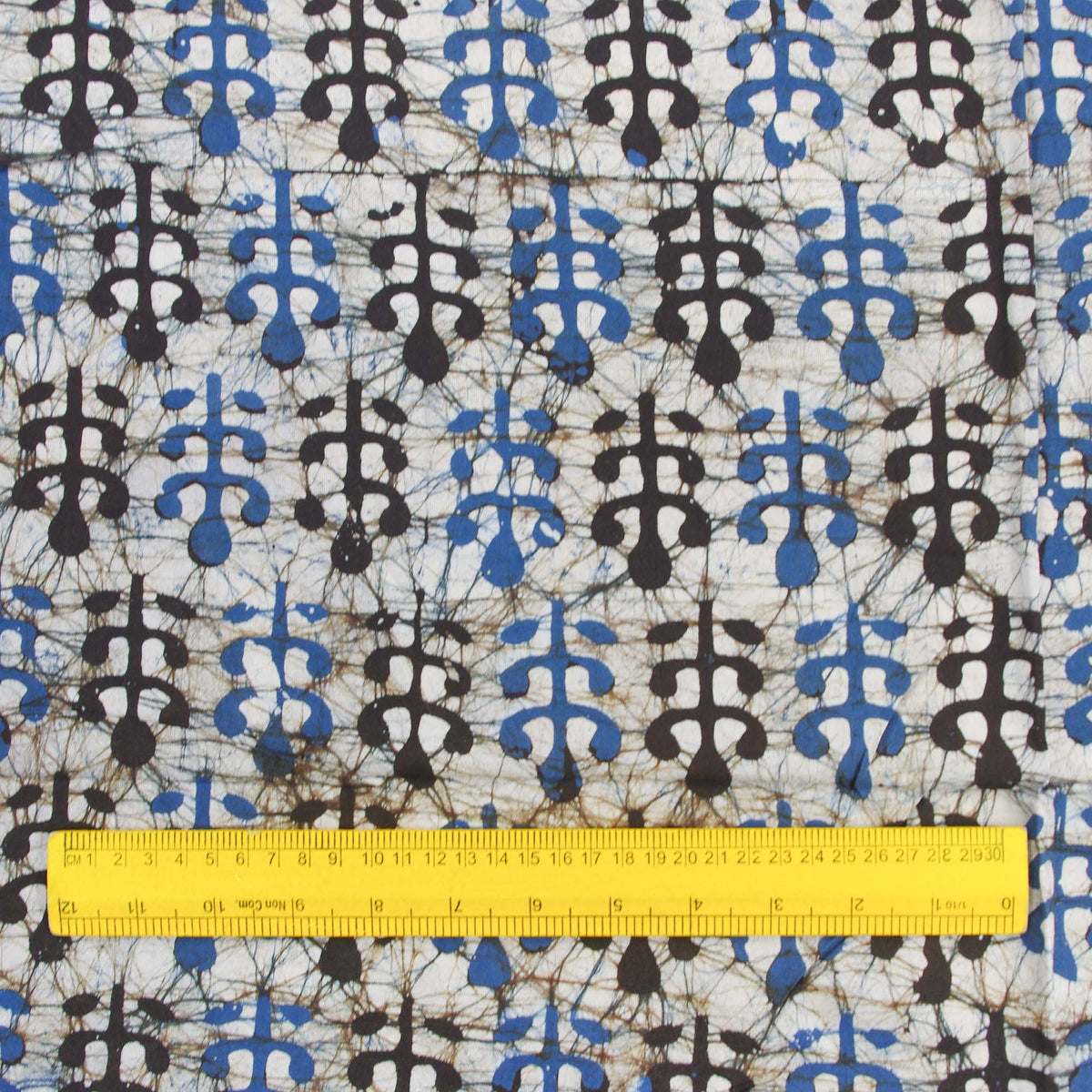 Batik Hand Printed Pure Cotton Fabric - Grey