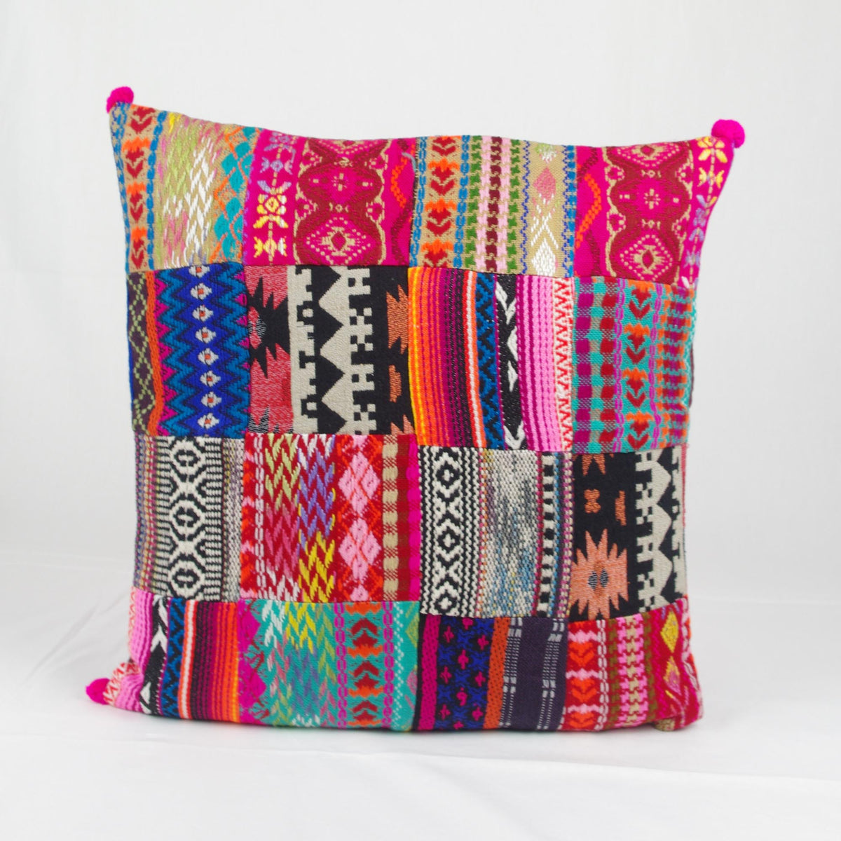 Bohemian Handloom Cotton Cushion Cover - Patchwork