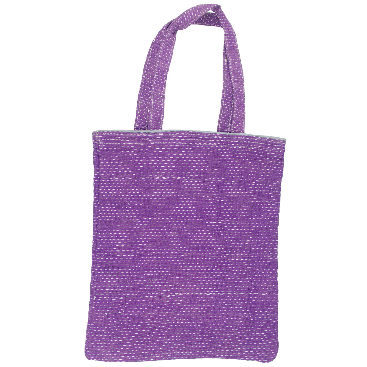 Vintage feine Kantha genähte Baumwolltasche - einfarbig lila