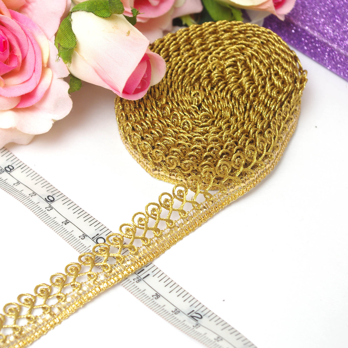 Zari Gold Braided Trim Lace Braided Trim Meterware