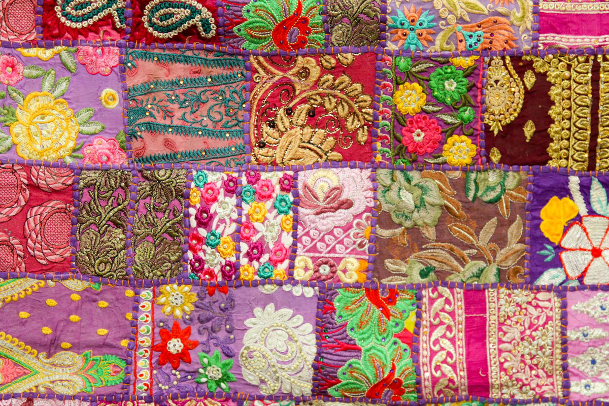 Purple Indian Vintage Bohemian Handmade Wall Hanging