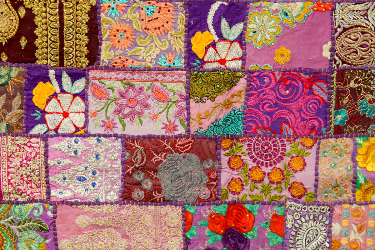 Purple Indian Vintage Bohemian Handmade Wall Hanging