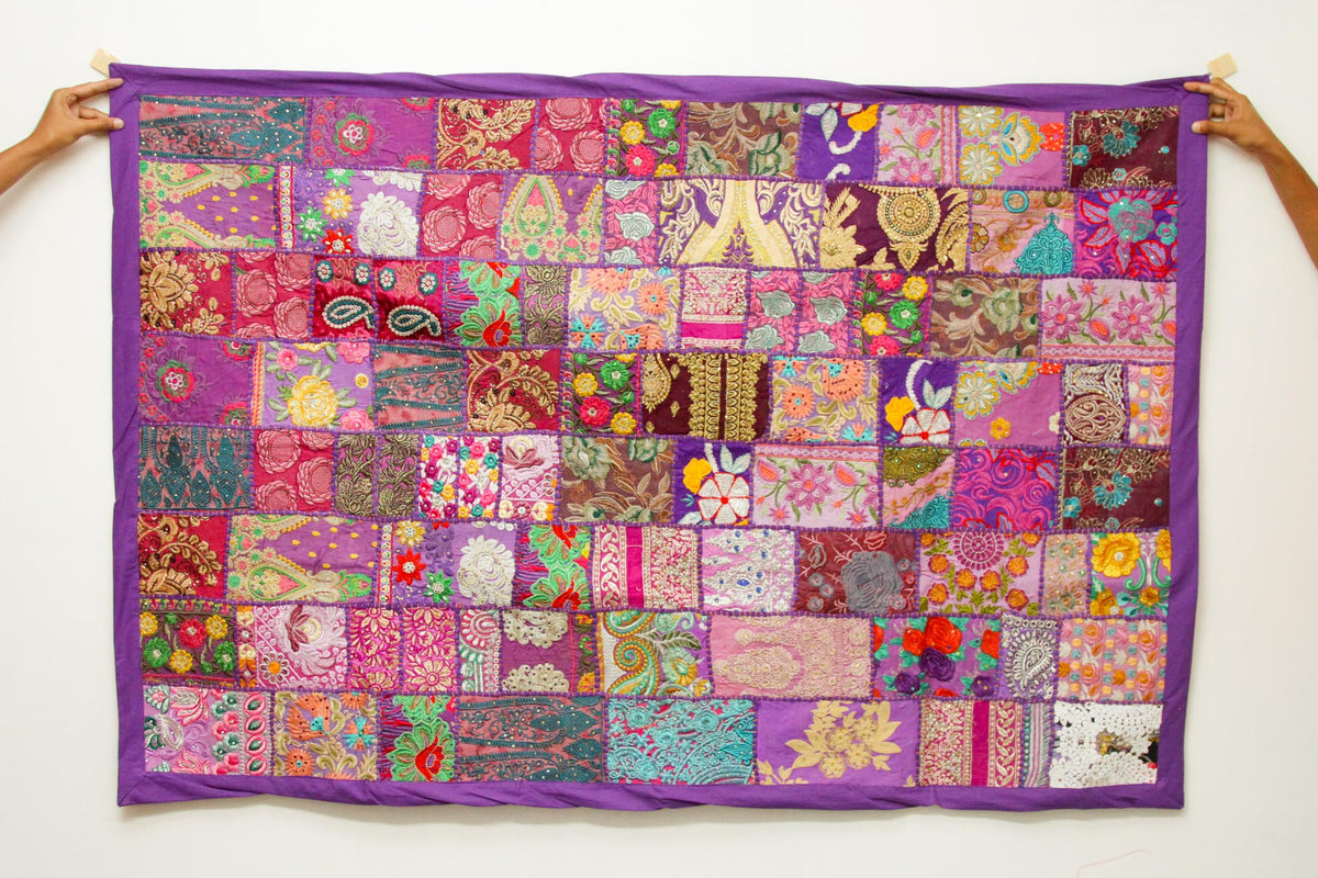 Purple Indian Vintage Bohemian Handmade Wall Hanging