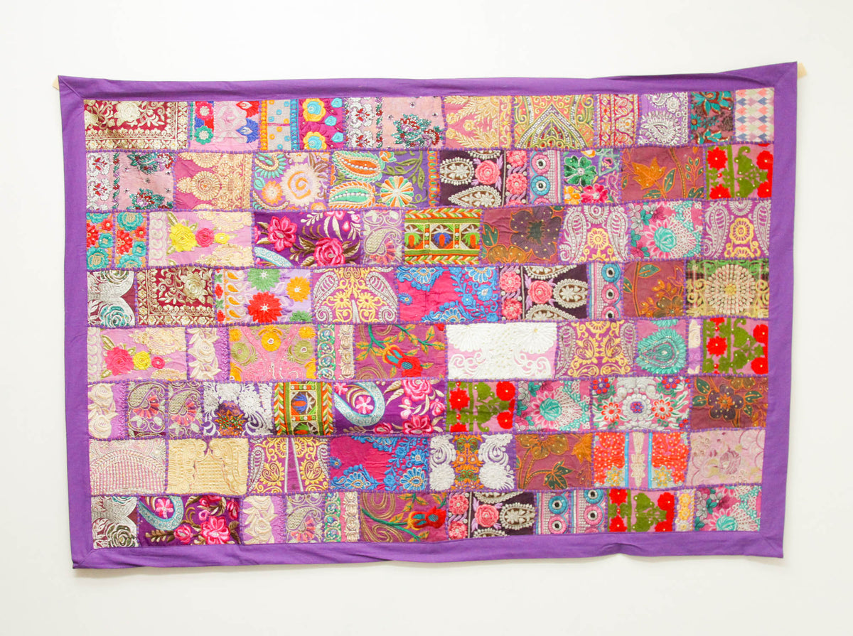 Light Purple Indian Vintage Bohemian Handmade Wall Hanging