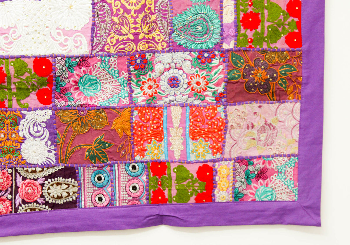 Light Purple Indian Vintage Bohemian Handmade Wall Hanging