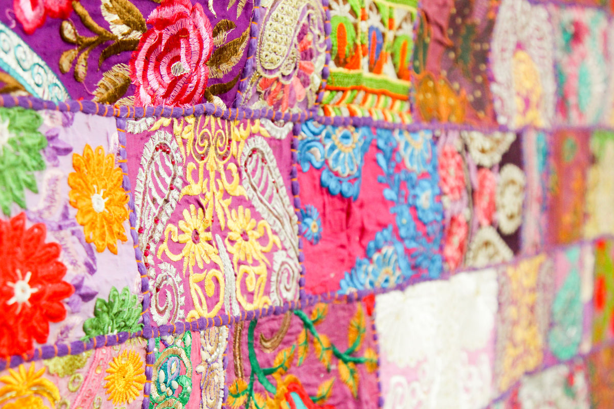 Light Purple Indian Vintage Bohemian Handmade Wall Hanging