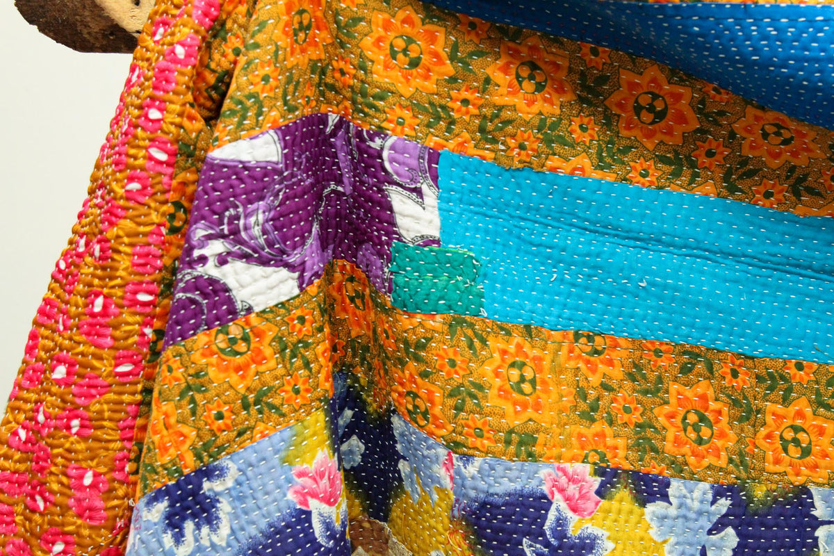 Vintage Patchwork Indian Kantha Quilt VK1046