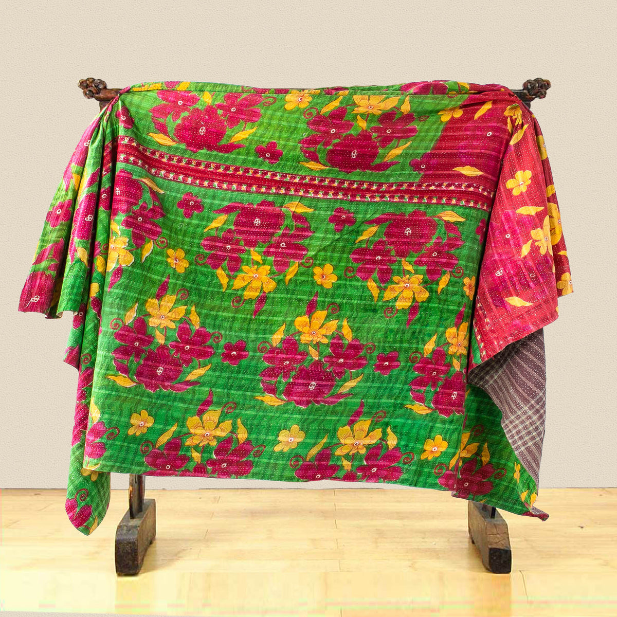 Vintage Patchwork Indian Kantha Quilt VK 20 (4 ) - Kantha Decor