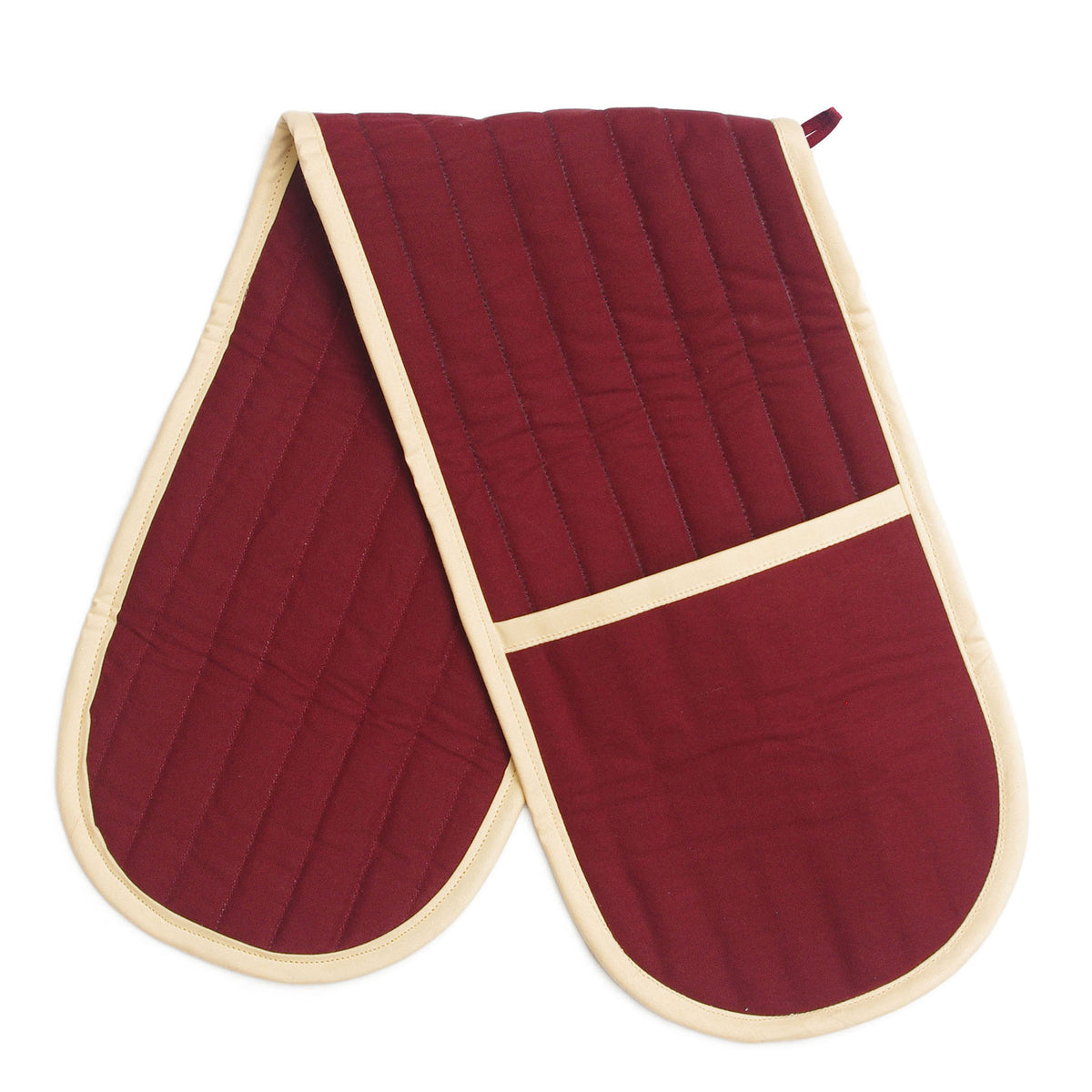 Kitchen Double Oven Gloves - Maroon Red