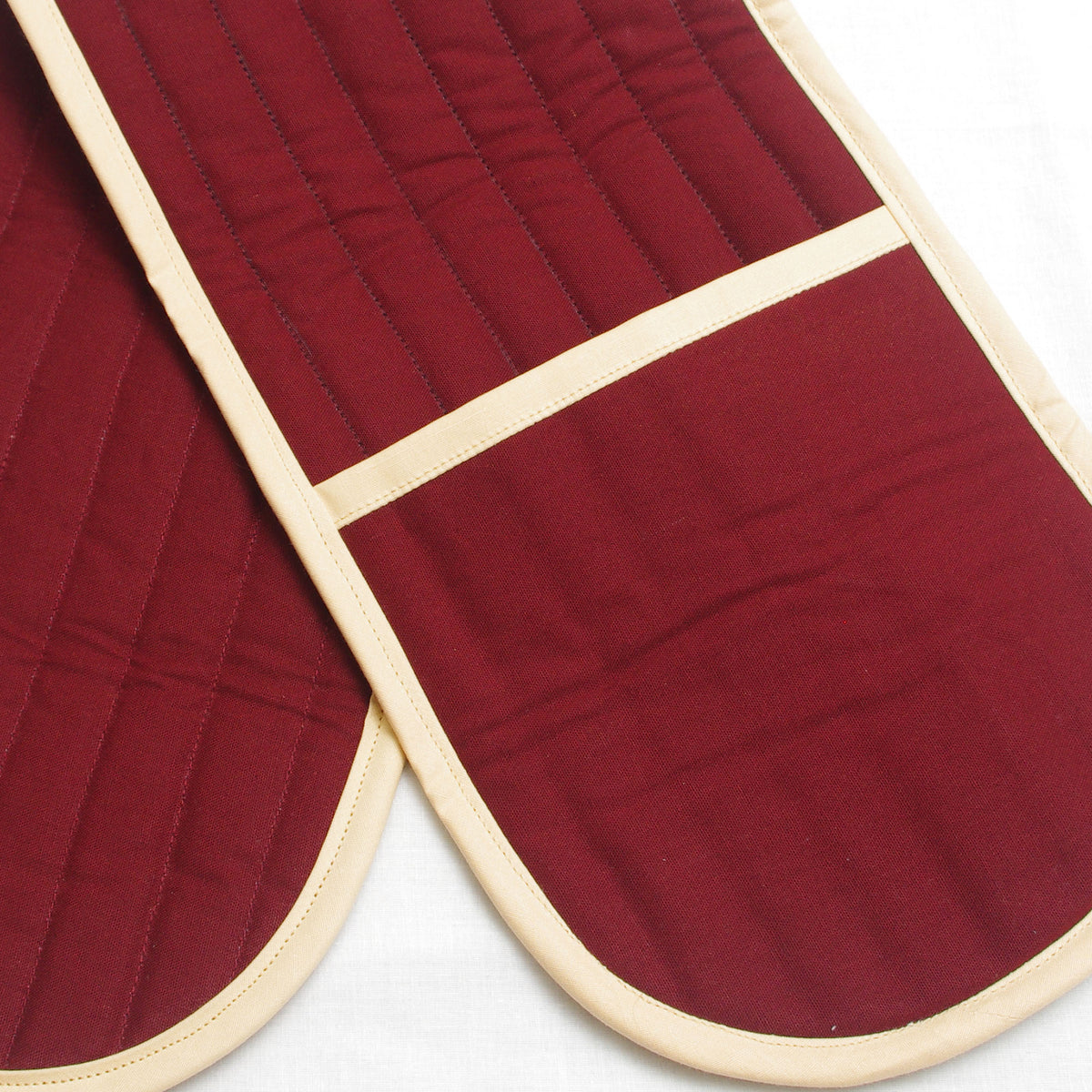 Kitchen Double Oven Gloves - Maroon Red