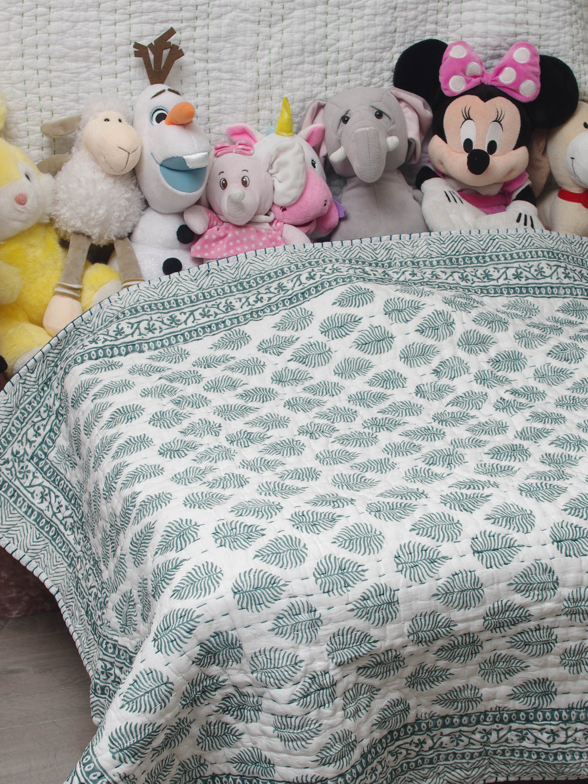 Kantha Blanket Quilt BQ11 aus reiner weicher Baumwolle für Babys
