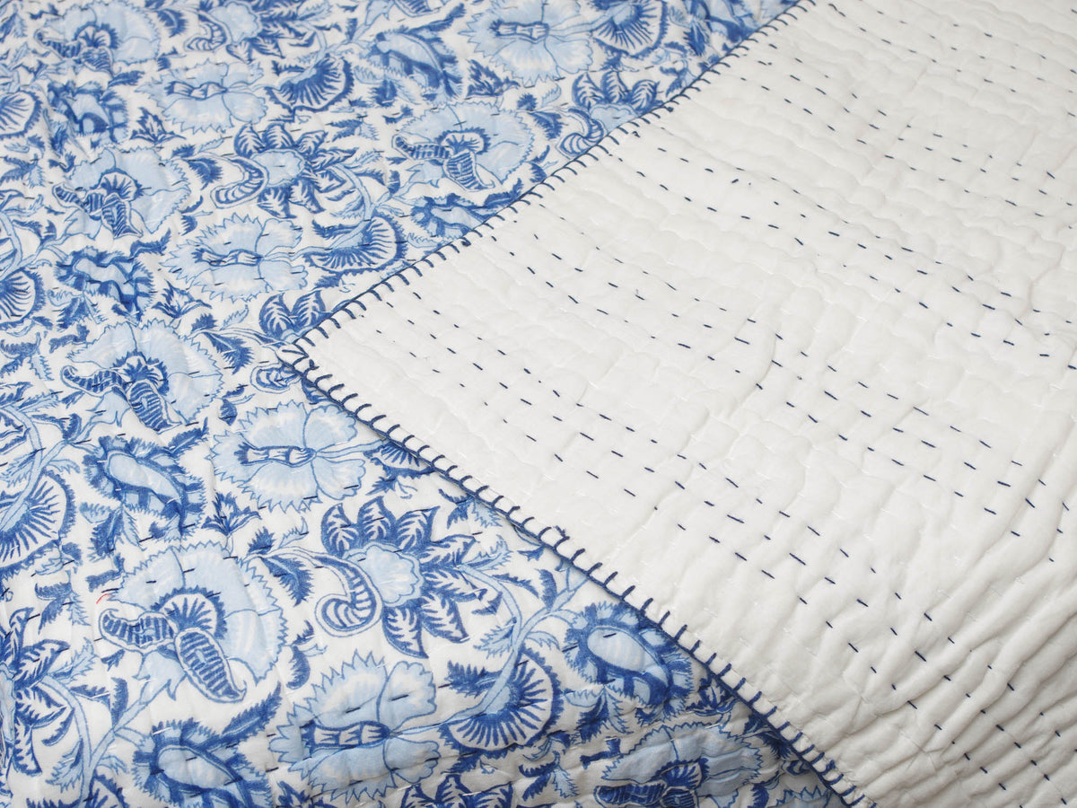 Kantha Blanket Quilt BQ12 aus reiner weicher Baumwolle für Babys