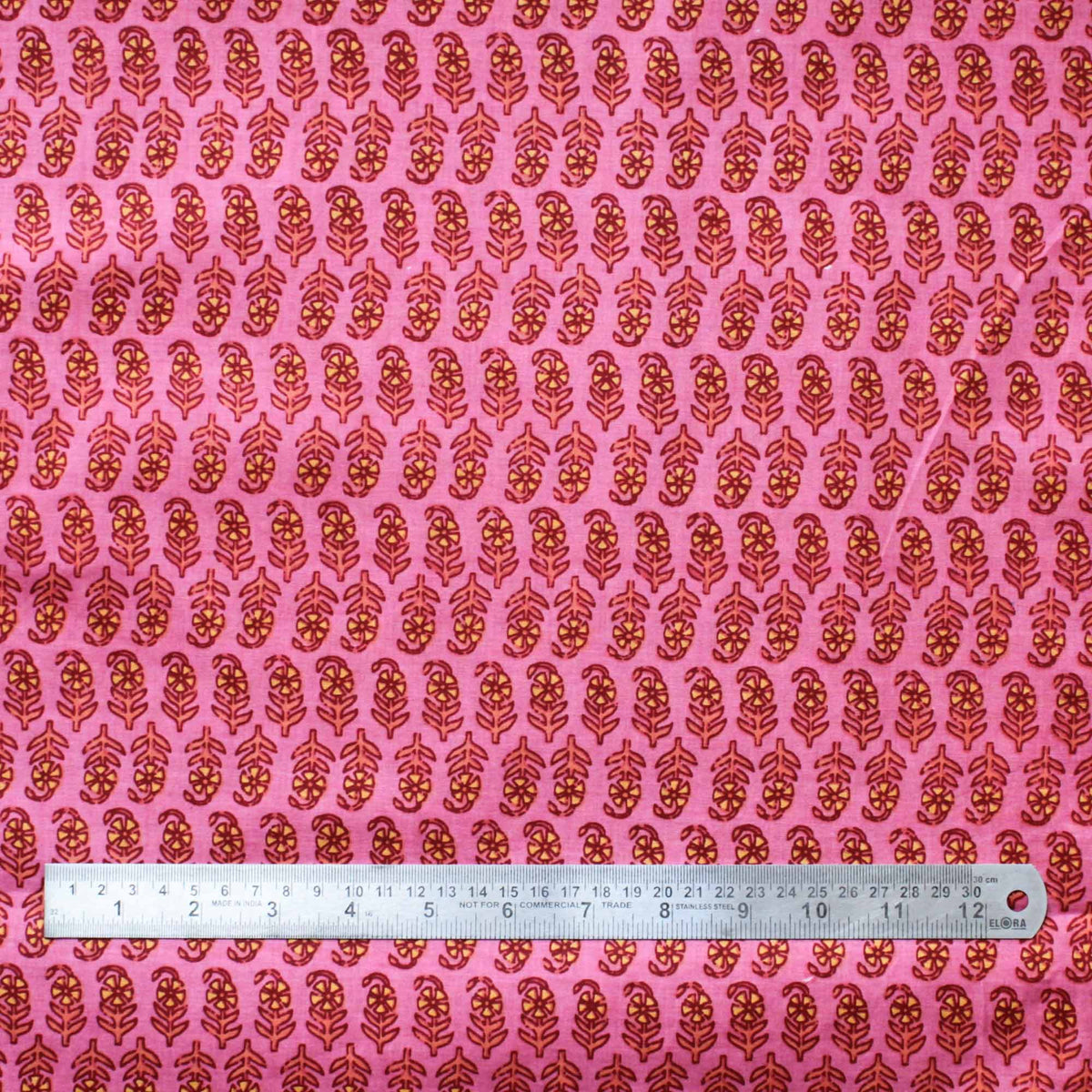 Small Yellow Flowers On Pink 100 % Cotton Fabric Design 389