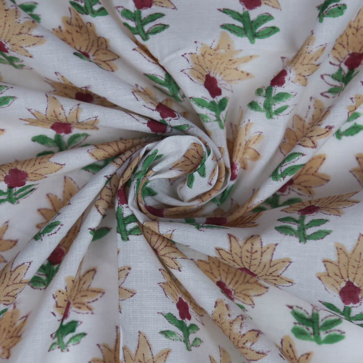 Bramble White Vines Hand Block Printed Cotton Fabric Design 535 – Kantha  Decor