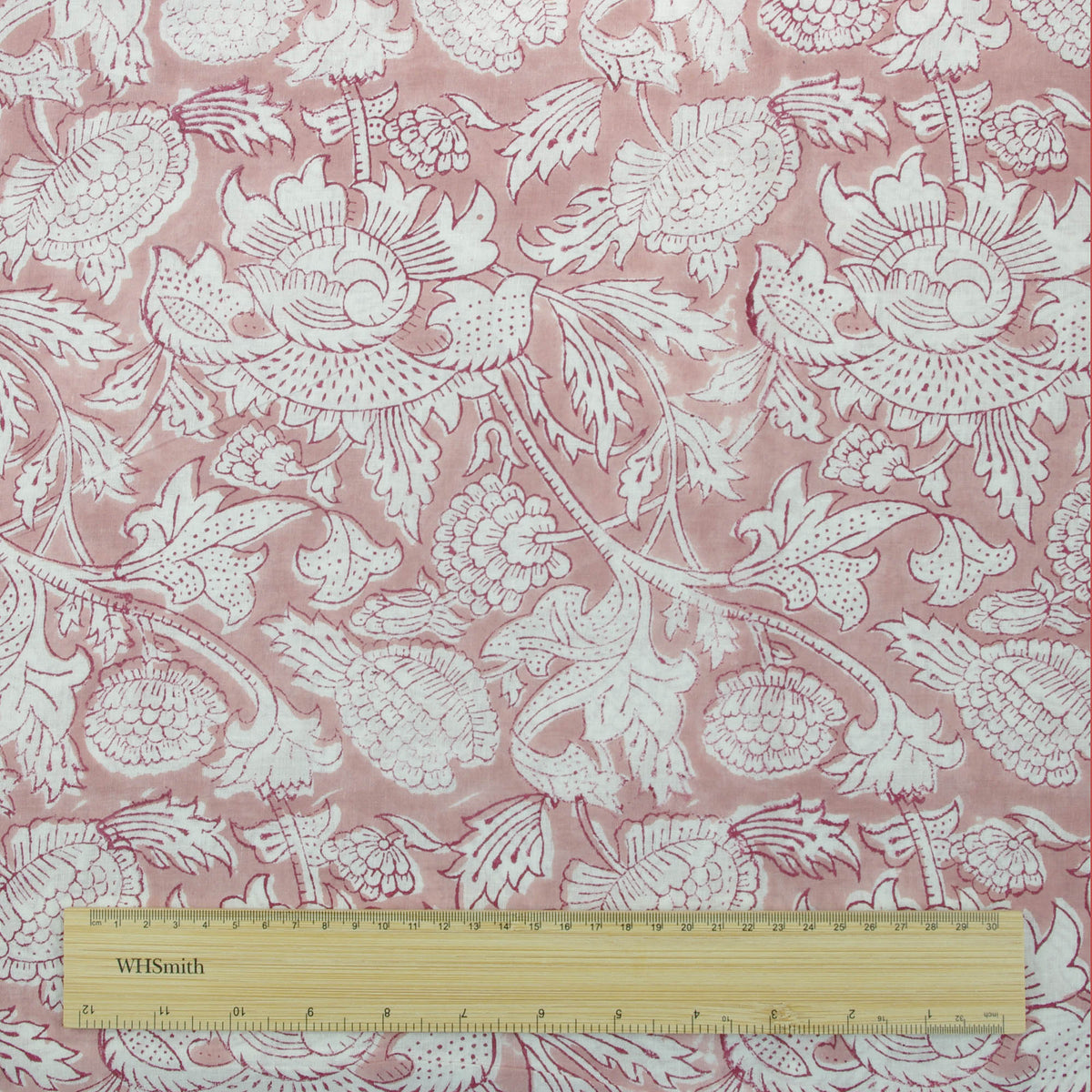 Almond Wild Flowers Hand Block Print 100% Cotton Women Dress Fabric Design 560