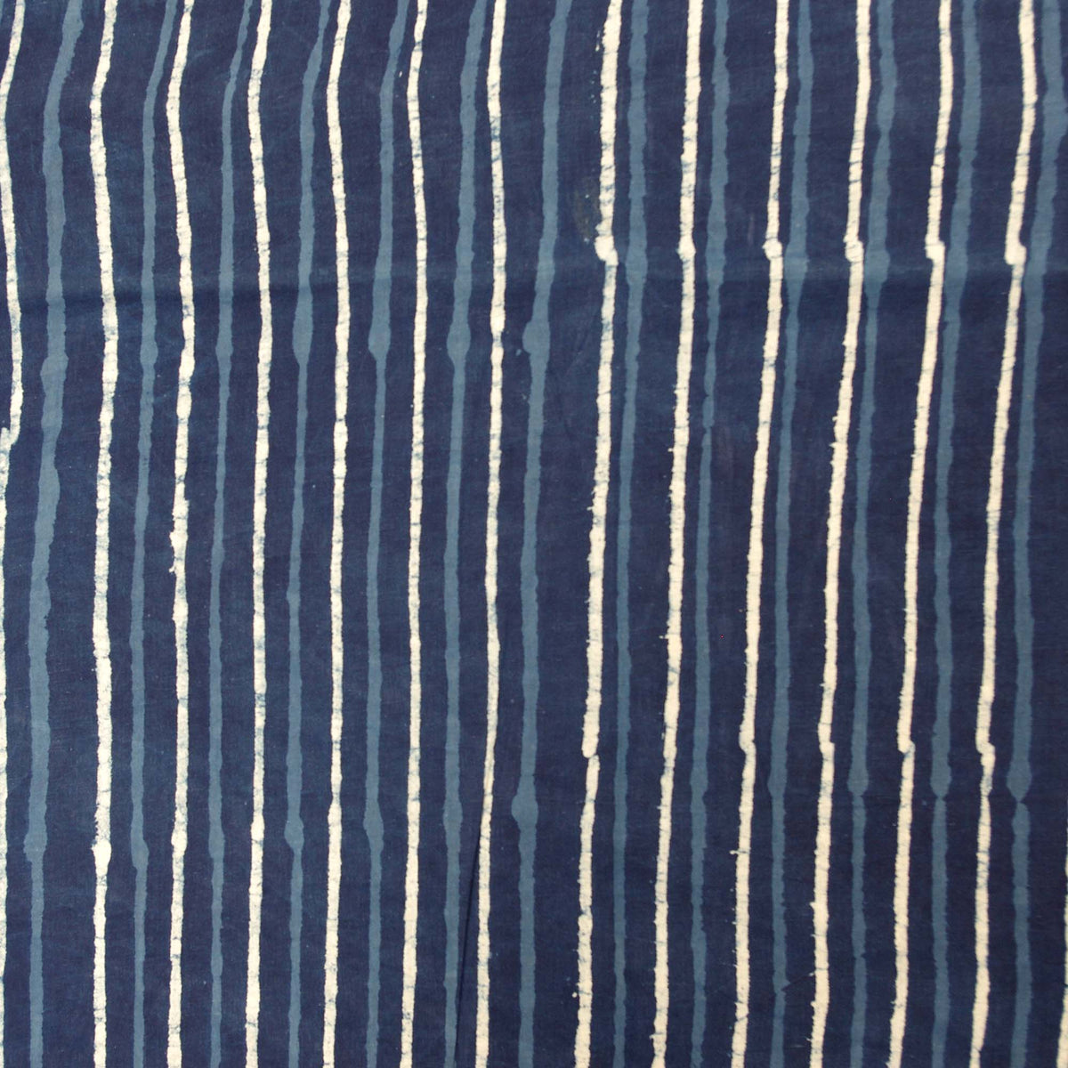 Block Print Fabric - Indigo Striped - Design 572