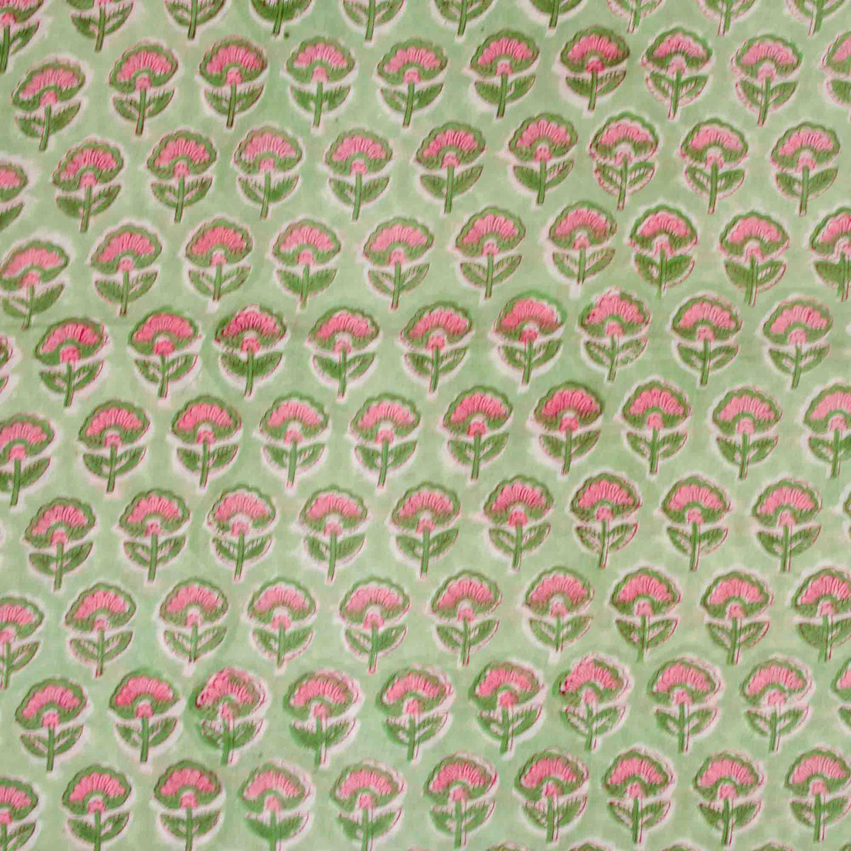 Indischer Handblockdruck Dunkelblaues Blumenmuster 100 % Baumwolle Damenkleid Stoffdesign 16