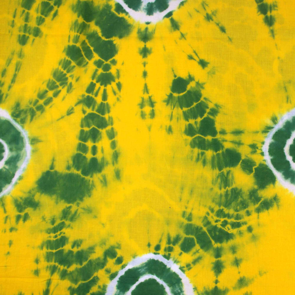 Seamless Sunburst Tie And Dye Yellow Green Fabric (Design 607)