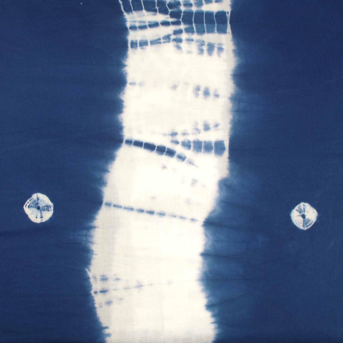 Seamless Shibori Tie And Dye Indigo Fabric (Design 608)