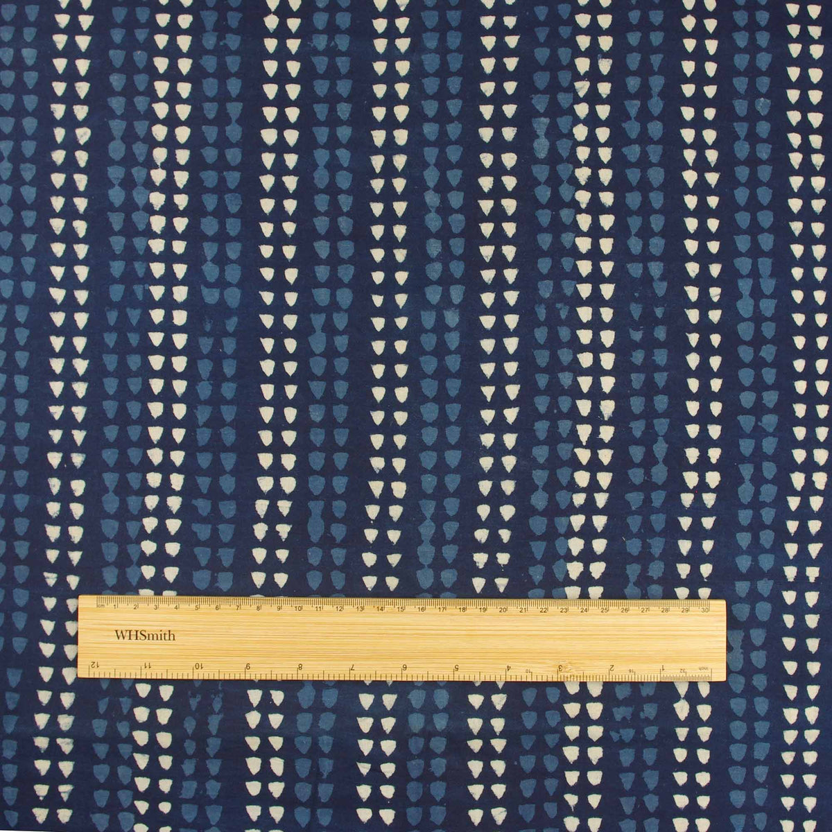 Indigo Block Print Fabric - Arrows (Design 621)