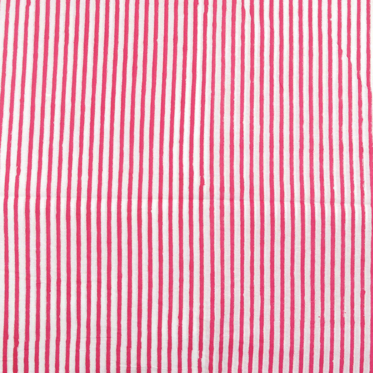 Indian Hand Block 100% Cotton Red & White Striped Print Women Dress Fabric Design 637