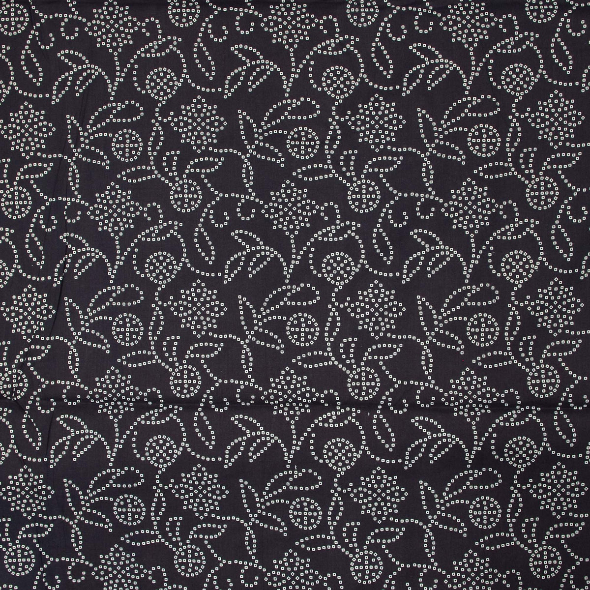 Hand Siebdruck 100 % Baumwolle Königsblau Bandhani Damen Kleid Stoff Design 178