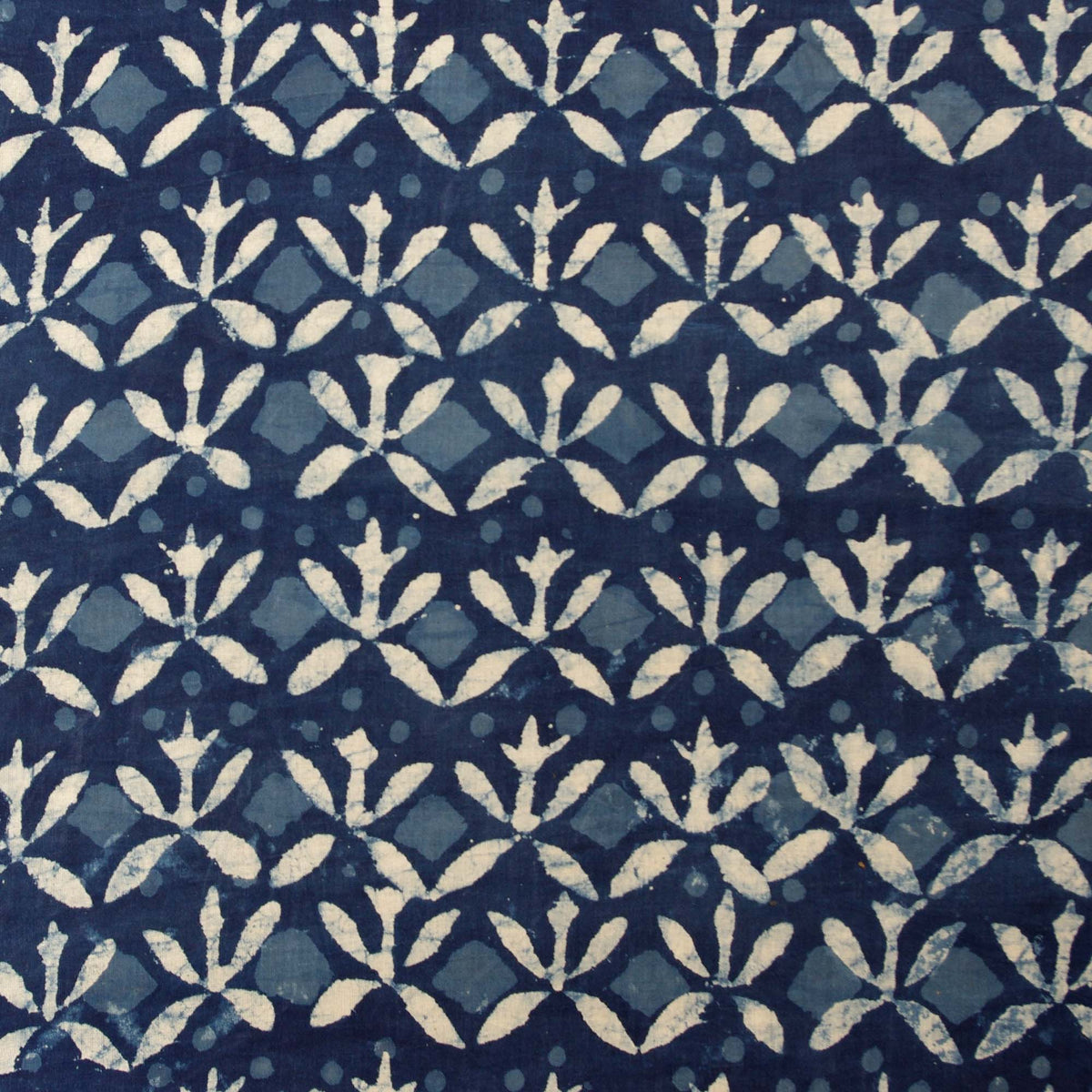 Block Print Fabric - Indigo Butterfly - Design 664