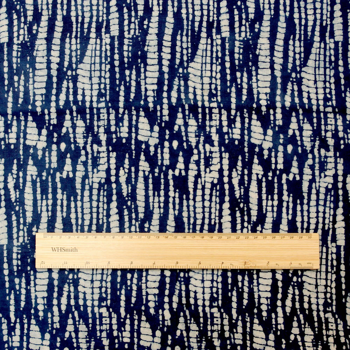 Indigo Shibori Block Print Fabric - Design 668