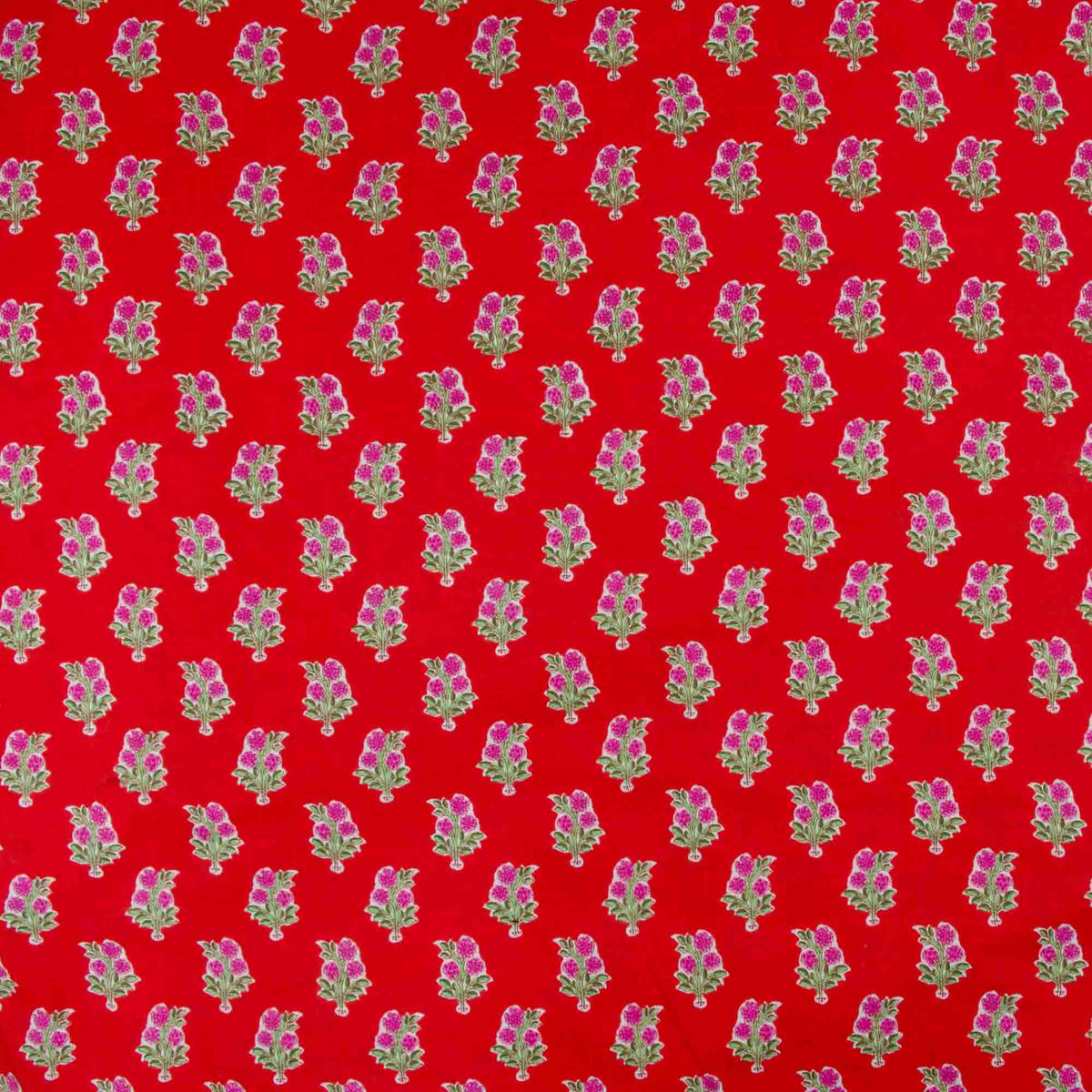 Indischer Handblockdruck Dunkelblaues Blumenmuster 100 % Baumwolle Damenkleid Stoffdesign 16