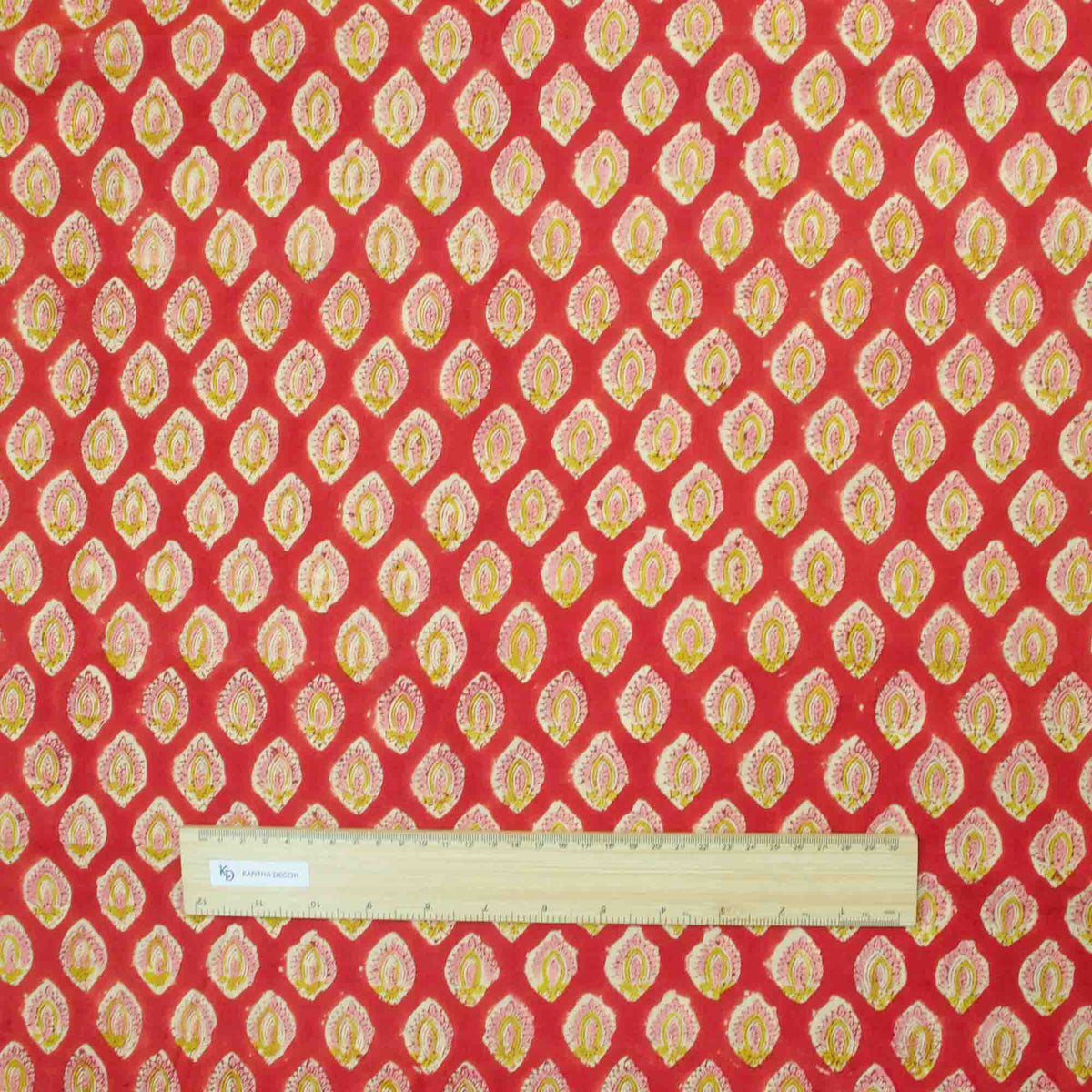 Indischer Handblockdruck Dunkelblaues Blumenmuster 100 % Baumwolle Damenkleid Stoffdesign 16