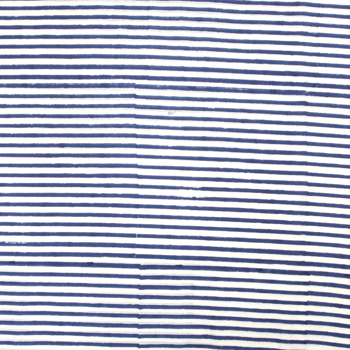 Indian Hand Block Blue White Stripped Print 100% Cotton Women Dress Fabric Design 700