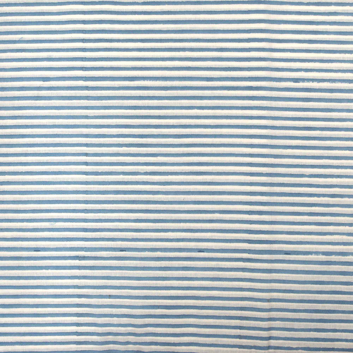 Indian Hand Block Grey White Stripped 100% Cotton Women Dress Fabric Design 701