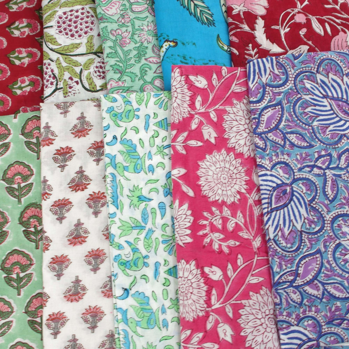 10 X Half Meter Remnant Fabric Bundle 102