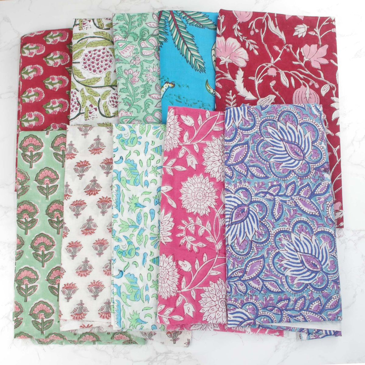 10 X Half Meter Remnant Fabric Bundle 102